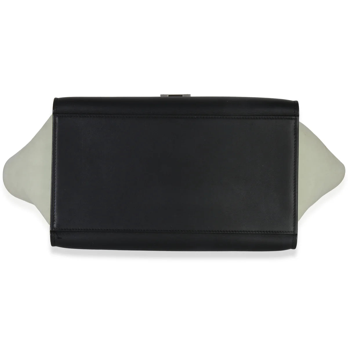 Tri-Tone Contrast Trapezoid Bag, Red Handle & Adjustable Crossbody Strap for Elegant Daily Outfits