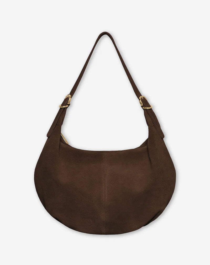 Hobo Shoulder Bag, Gold Adjustable Buckle Strap Vintage Daily Matching Crescent Bag