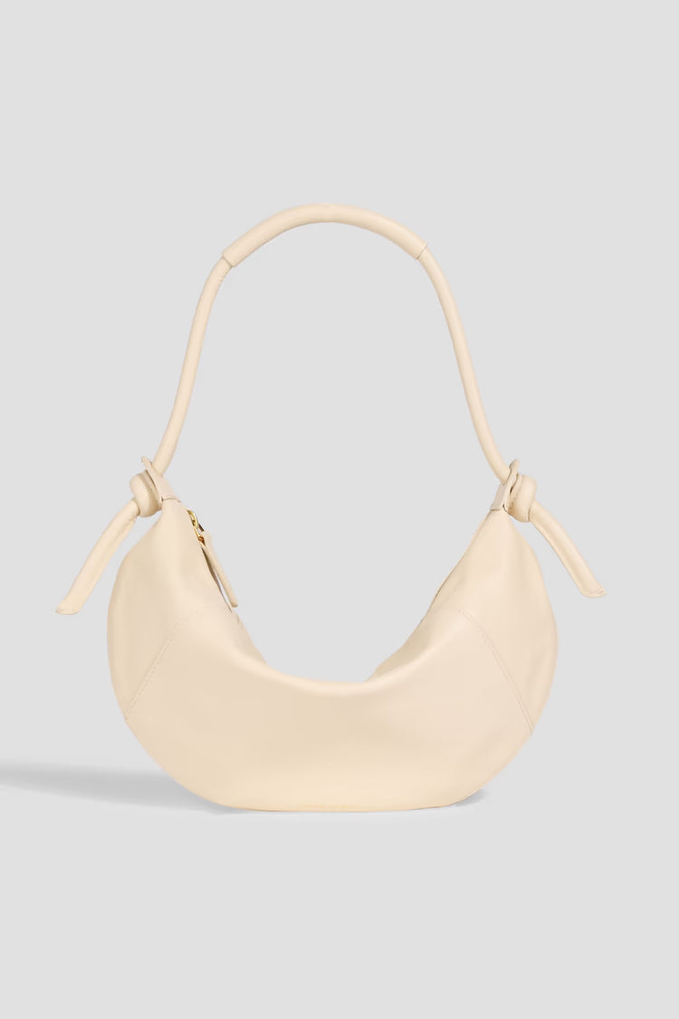 Uniform Smooth Matte Leather Surface,Knotted Leather Strap Minimalist Daily Matching Underarm Bag