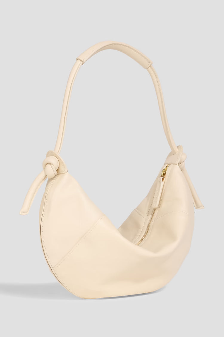 Uniform Smooth Matte Leather Surface,Knotted Leather Strap Minimalist Daily Matching Underarm Bag