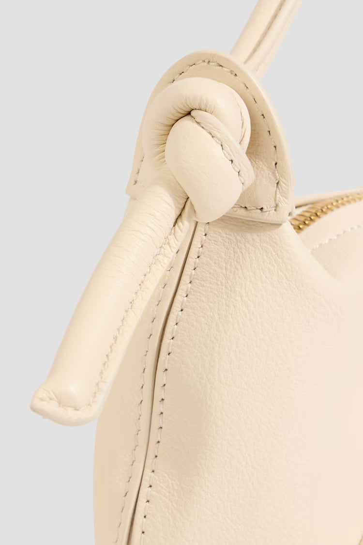 Uniform Smooth Matte Leather Surface,Knotted Leather Strap Minimalist Daily Matching Underarm Bag